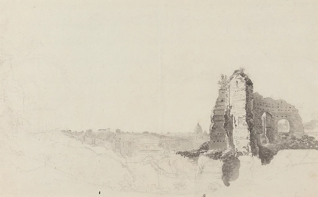 Una vista panoramica verso San Pietro dal Palazzo dei Cesari - Yale Center for British Art